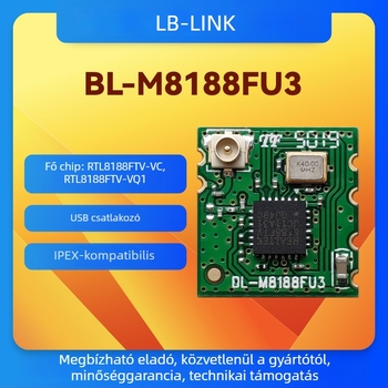 B-LINK BL-M8188FU3 vezeték nélküli modul, RTL8188FTV chipkészlet, IPEX csatlakozó, Set-top boxhoz