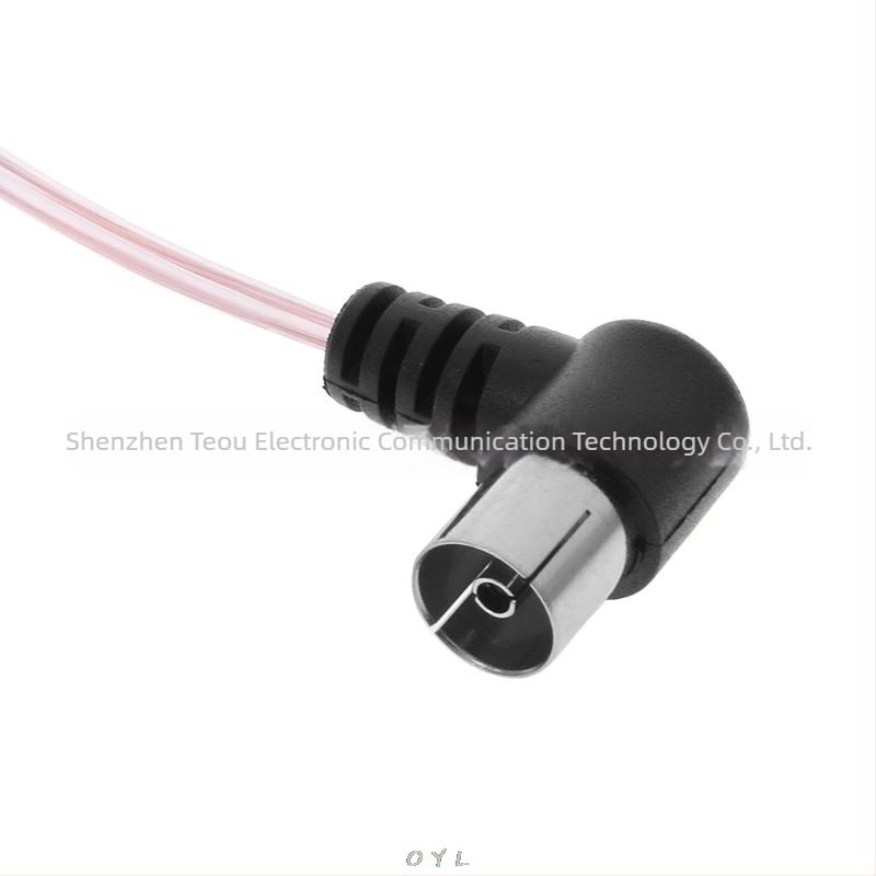 Ant-108 90 fokban hajlított FM antenna erősítővel, MD TV-kártya kompatibilis, dupla női csatlakozó