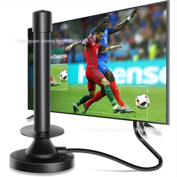 Hengeres HD beltéri és kültéri digitális TV antenna, mágneses alap és omnidirakcionális vákuumos rögzítés