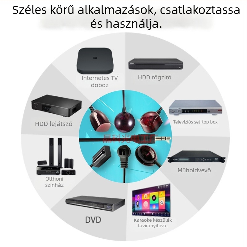 IR-vevő kábel set-top boxhoz, optikai vevő, távoli infravörös tartomány, 940 nm, 2.5 interfész, egyetlen csatorna