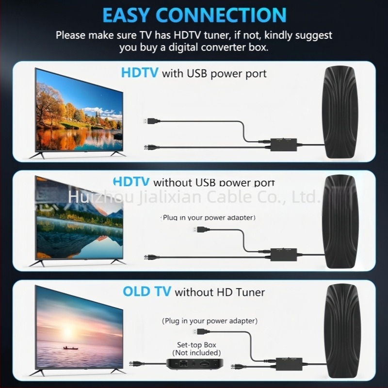 ATSC beltéri és kültéri HDTV digitális TV antenna vevő