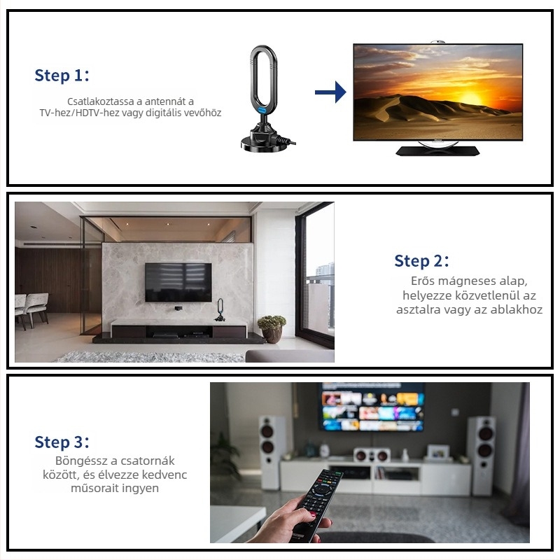 Kültéri TV antenna, modell 160t-o-w5usb-f-5r0g2, 22 dB nyereség, 170-700 MHz frekvenciasáv, impedancia 75 Ω, SWR ≤ 3