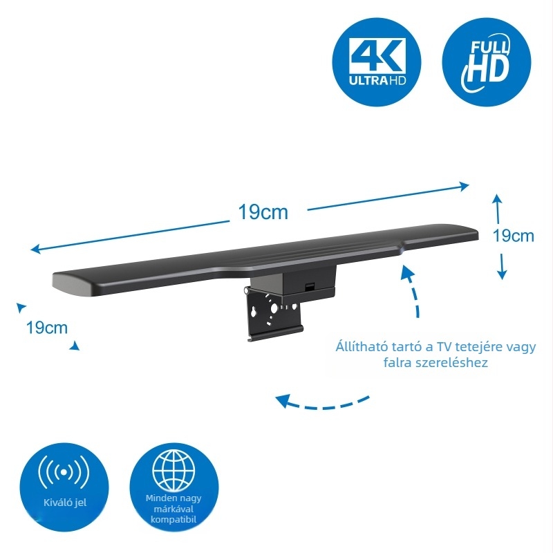Antuko 4K HDTV földi digitális tévé antenna vevő, földi hullám antenna, DTMB kompatibilis – teljes készlet