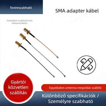SMA–IPEX női jumper koaxiális kábel, vízálló RF csatlakozás, 1.13