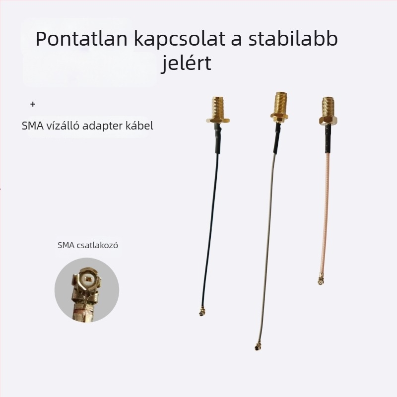 SMA–IPEX női jumper koaxiális kábel, vízálló RF csatlakozás, 1.13