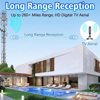 Xixi HIDB beltéri/kültéri TV antenna, 4K/1080P digitális TV vétel, szívófejes rögzítés
