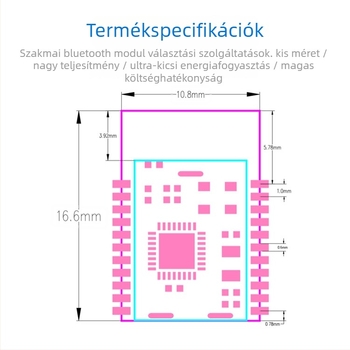 HS08 Bluetooth passthrough modul, Bluetooth 5.2, alacsony energiafogyasztás, vezeték nélküli adatátvitel passthrough, kompakt kialakítás