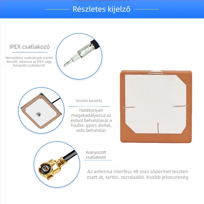 GPS-helymeghatározó kerámiaantenna, drón-modul IoT-vel, beépített passzív 2540 patch antenna a műholdakhoz