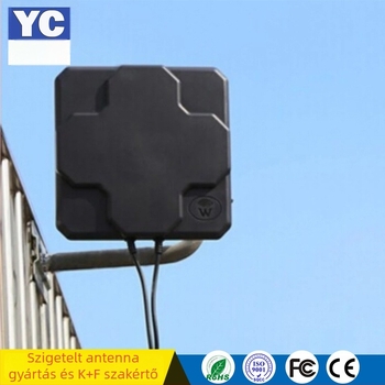 Kültéri 4G LTE lapos panel antenna, 18 dB-es gain, irányított bázisállomás, hosszú távú vezeték nélküli átvitellel