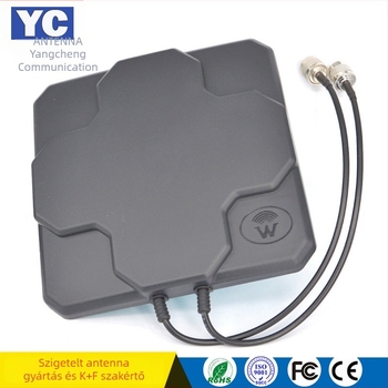 Kültéri 4G LTE lapos panel antenna, 18 dB-es gain, irányított bázisállomás, hosszú távú vezeték nélküli átvitellel