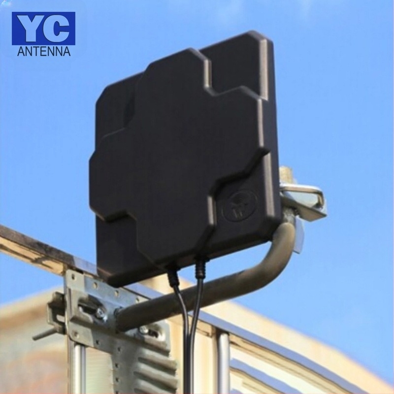 Kültéri 4G LTE lapos panel antenna, 18 dB-es gain, irányított bázisállomás, hosszú távú vezeték nélküli átvitellel