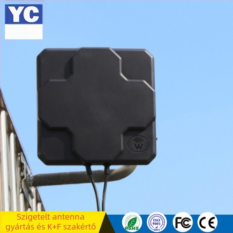 Kültéri 4G LTE lapos panel antenna, 18 dB-es gain, irányított bázisállomás, hosszú távú vezeték nélküli átvitellel
