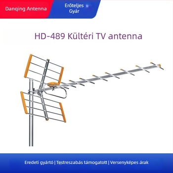 Kültéri TV antenna Hd-489 erősítővel, magas nyereséggel a földhullám vételéhez