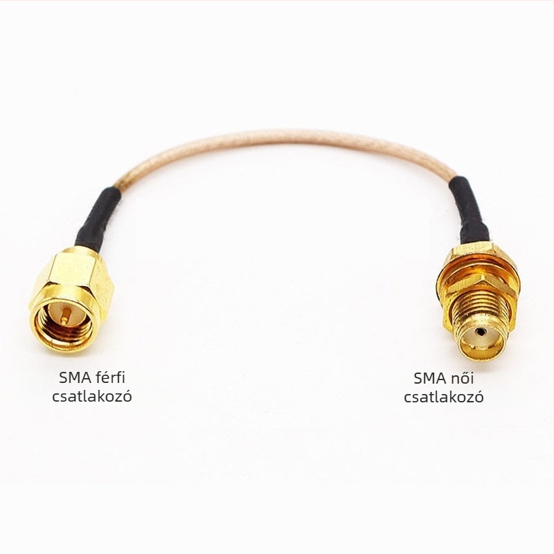 RG316 koaxiális antennaextenziós kábel, 0–6 GHz, SMA férfi– SMA női csatlakozó