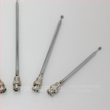 Rúd antenna 7123-7BNC, jel erősítéssel, teleszkópos, spektrométerhez, Q9 fej