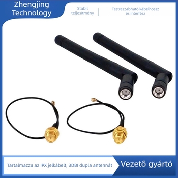 2,4 GHz összecsukható antenna IPEX-kábellel, 3 dBi kettős antenna a 4G/3G mobil-routerhez