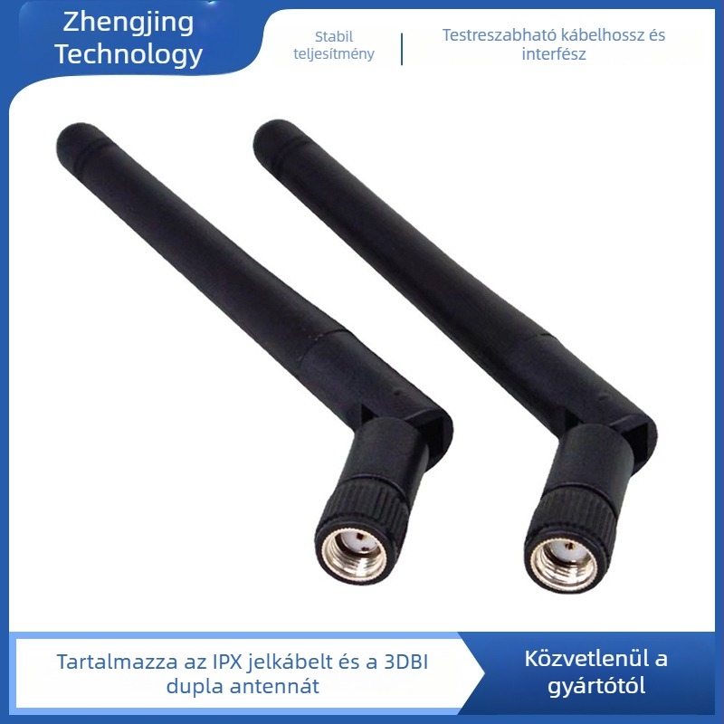 2,4 GHz összecsukható antenna IPEX-kábellel, 3 dBi kettős antenna a 4G/3G mobil-routerhez