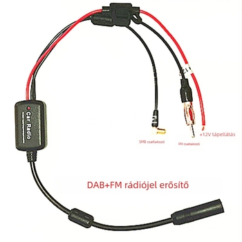 DAB+FM autóantenna erősítő
