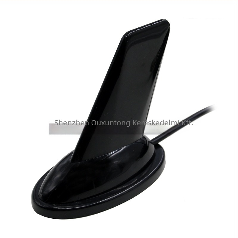 Járműre szerelt walkie-talkie antenna cápauszony dizájnú (136-174/400-480 MHz, erősítés 3.5, impedancia 50 Ω, SWR ≤ 2)