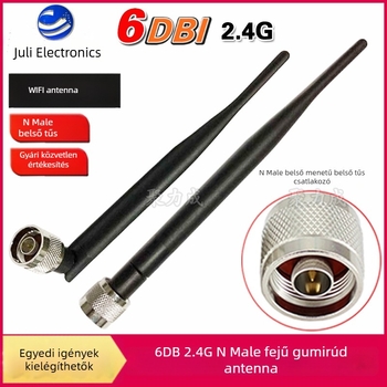 6 dB 2.4 GHz WiFi antenna magas nyereséggel, N-male csatlakozóval, belső tűs érintkezővel ZTE ZXV10/W815/W815N