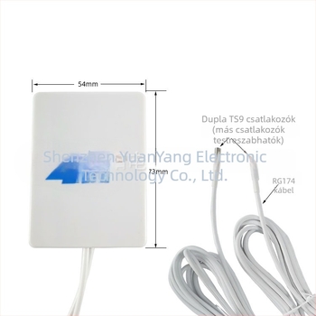 4G/CPE routerhez magas nyereségű LTE vételi antenna SMACRC9/TS9 duálfejű