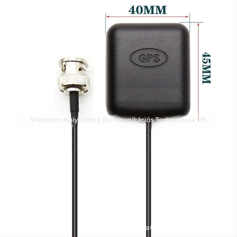 GPS + Beidou műholdas pozicionáló antenna BNC-J férfi csatlakozóval, járműkommunikációs modul, modell GPS-021, 28 dBi kéttépcsős erősítés