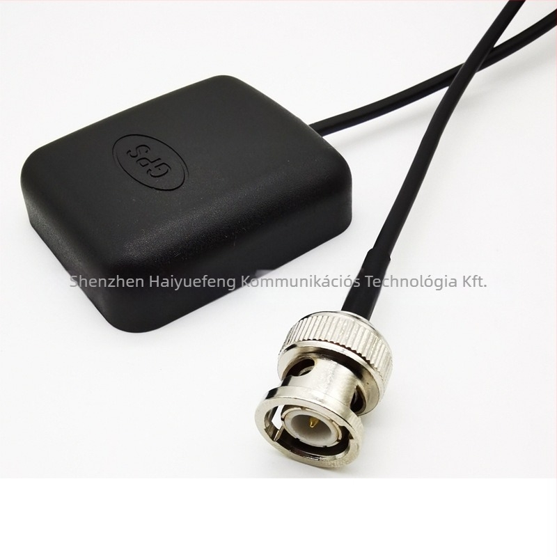 GPS + Beidou műholdas pozicionáló antenna BNC-J férfi csatlakozóval, járműkommunikációs modul, modell GPS-021, 28 dBi kéttépcsős erősítés