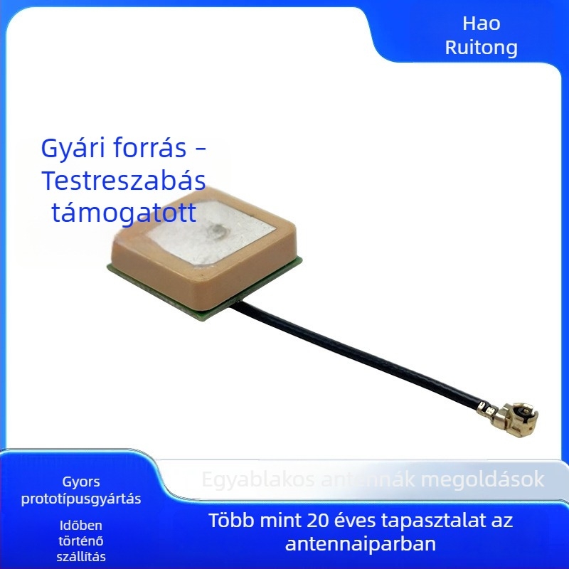 Nagy teljesítményű, egyfrekvenciás GNSS navigációs és mérési modul kerámiás beépített aktív antennával, 40 × 40 × 9,3 mm