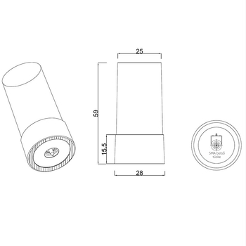 Drónokhoz készült GPS antenna spirálos kialakítással, hét sávos pozicionálás L1/L5/G1/G2/B1/B2