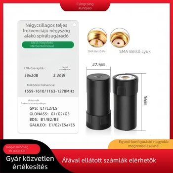 Nagy pontosságú négykarú spirális GPS antenna UAV-hoz, RTK differenciális GNSS, többfrekvenciás Beidou navigációs rendszer