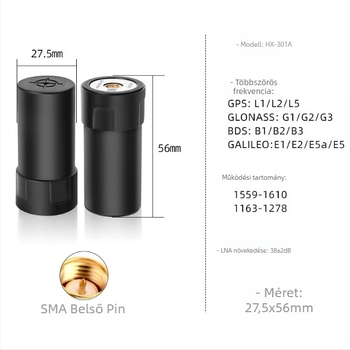 Nagy pontosságú négykarú spirális GPS antenna UAV-hoz, RTK differenciális GNSS, többfrekvenciás Beidou navigációs rendszer
