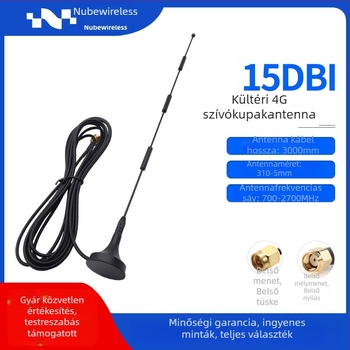 nubewireless NB modul vezeték nélküli útválasztó nagy nyereségű LTE/3G/2G és külső 4G/5G vákuumszívó antennával, modell NU4GXTX310-5ZL3000J, SWR ≤ 1.5