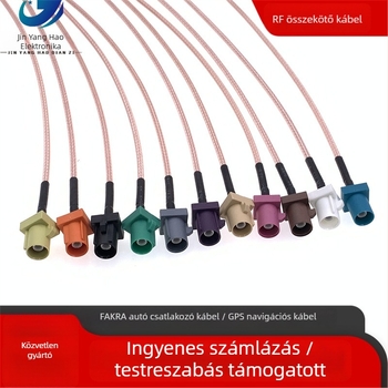 Autóipari FAKRA–SMB RF hosszabbító kábel autó GPS/rádióantenna számára - jelátvitel, TPE burkolat, RF-kábel, Márka Jinyang Hao