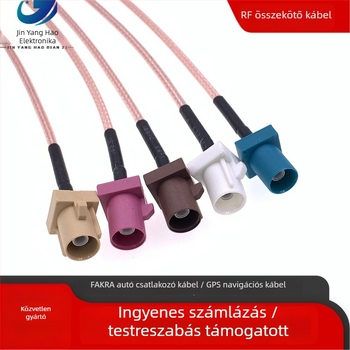 Autóipari FAKRA–SMB RF hosszabbító kábel autó GPS/rádióantenna számára - jelátvitel, TPE burkolat, RF-kábel, Márka Jinyang Hao