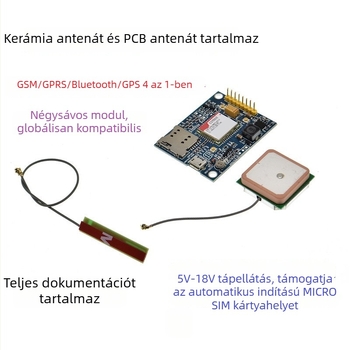 SIM868 fejlesztőpanel GSM/GPRS, Bluetooth és GPS modullal, STM32 és 8051 támogatással