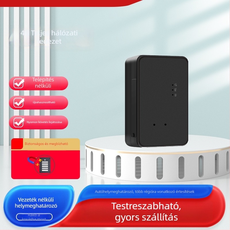 4G vezeték nélküli GPS tracker mágneses tartóval autókhoz – telepítés nélkül, lopás elleni védelem és logisztikai nyomkövetés