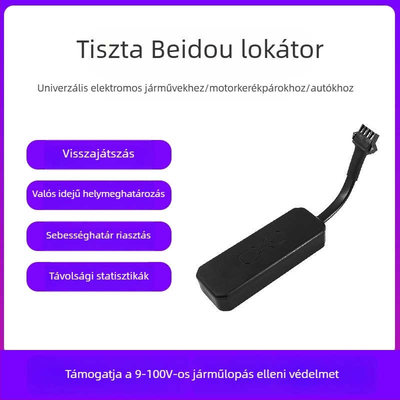 4G kábeles BeiDou GPS nyomkövető elektromos járművekhez, motorkerékpárokhoz és autókhoz – lopás elleni nyomkövetés
