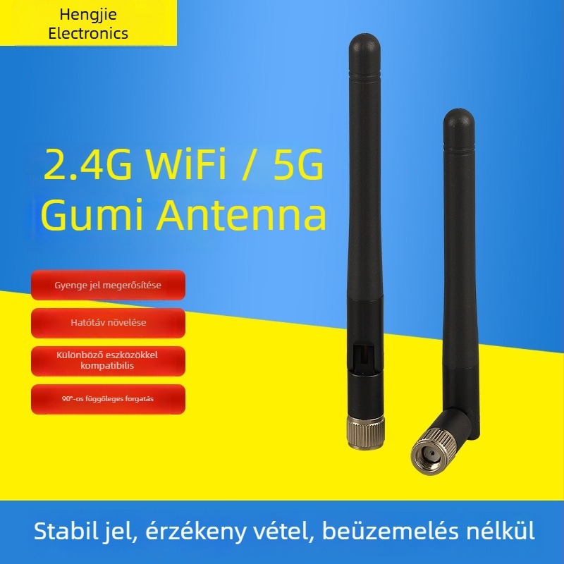 Router antenna – kettős sávú Wi‑Fi 2,4/5,8 GHz, külső rúdszerű antenna, nagy nyereség, Bluetooth-kompatibilis