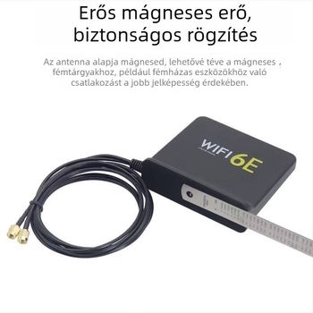 WiFi 6E külső hosszabbító antenna asztali számítógépekhez, SMA kettős interfész, nagy nyereségű router antenna
