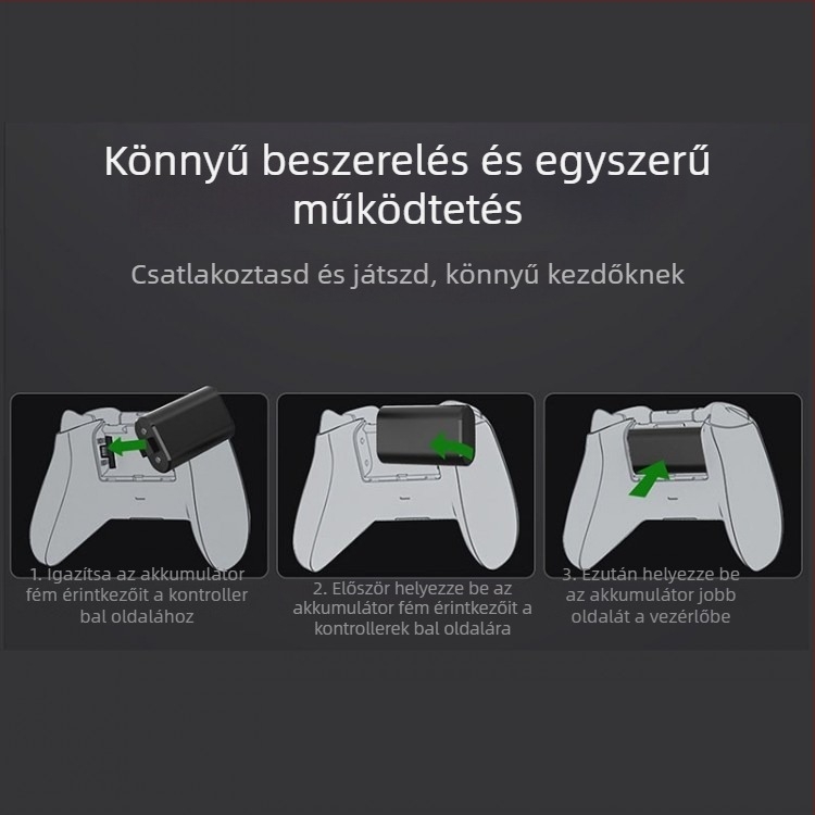 Good Value Xbox Series vezérlő akkumulátor töltő készlet lítiumakkumulátorral, kompatibilis Xbox Series vezérlőkkel