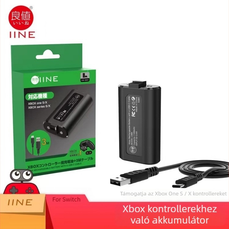 Good Value Xbox Series vezérlő akkumulátor töltő készlet lítiumakkumulátorral, kompatibilis Xbox Series vezérlőkkel