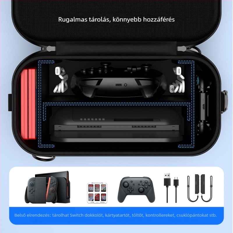 Nintendo Switch 2 konzolhoz védőtok és tárolótáska kiegészítőkkel