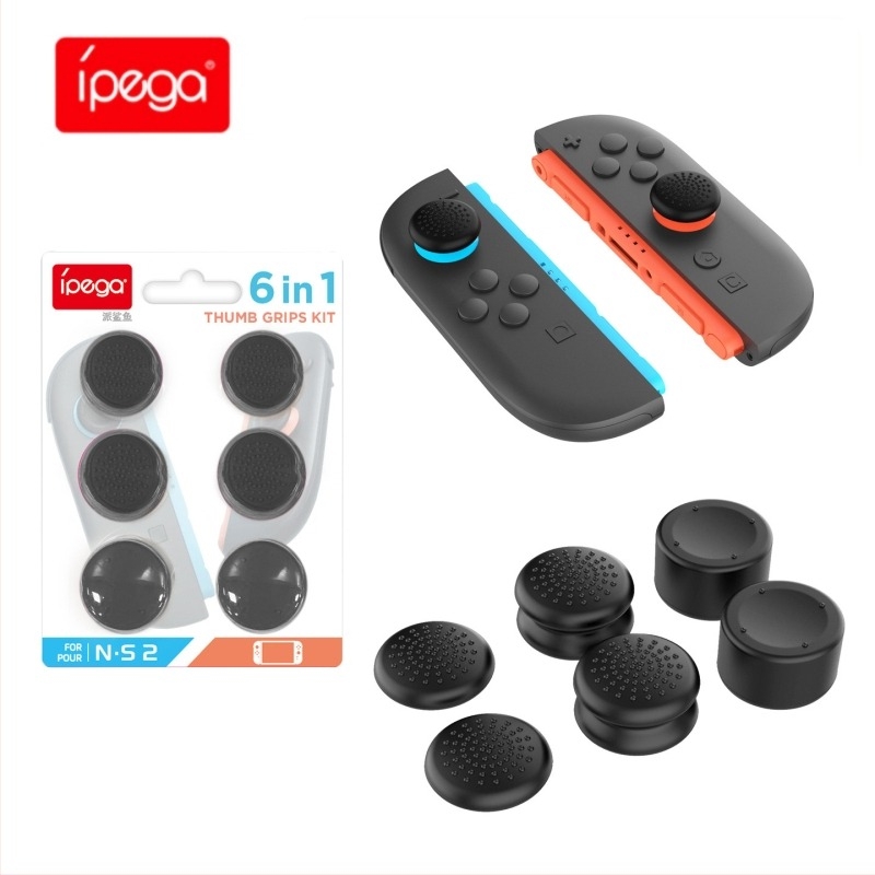 Ipega Switch 2 szilikon joystick sapkák, 6 darabos készlet