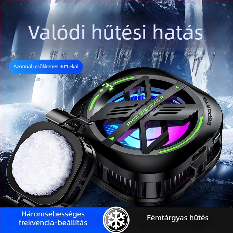 JS82E Mágneses Hűtő Telefonhoz, Hátsó Klipsz, Type-C Interfész