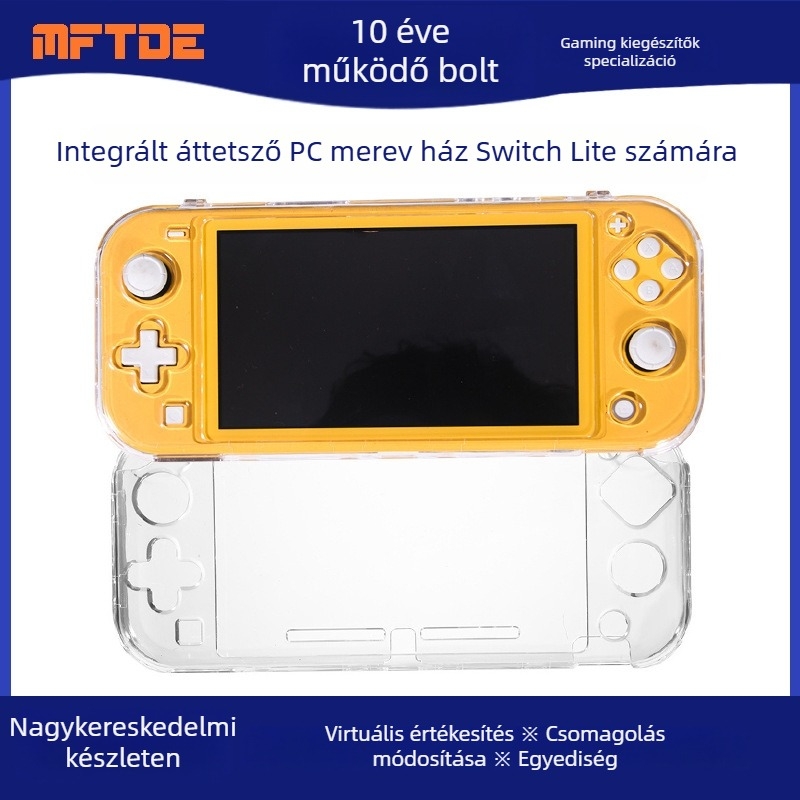 Switch Lite védőtok, PC anyag, 45 g, esésálló és csúszásmentes