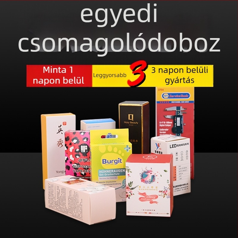 Egyedileg testreszabható hullámkarton doboz ablakos kivitelben elektronikai termékekhez, offset nyomtatás, fehér karton tálca, logónyomtatás, papír/karton szerkezet