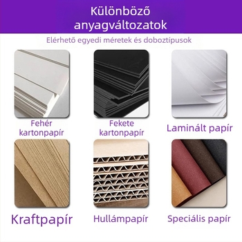 Egyedi csomagoló doboz - 230gsm papír, logónyomás elérhető, teljes körű testreszabás, több dobtípus