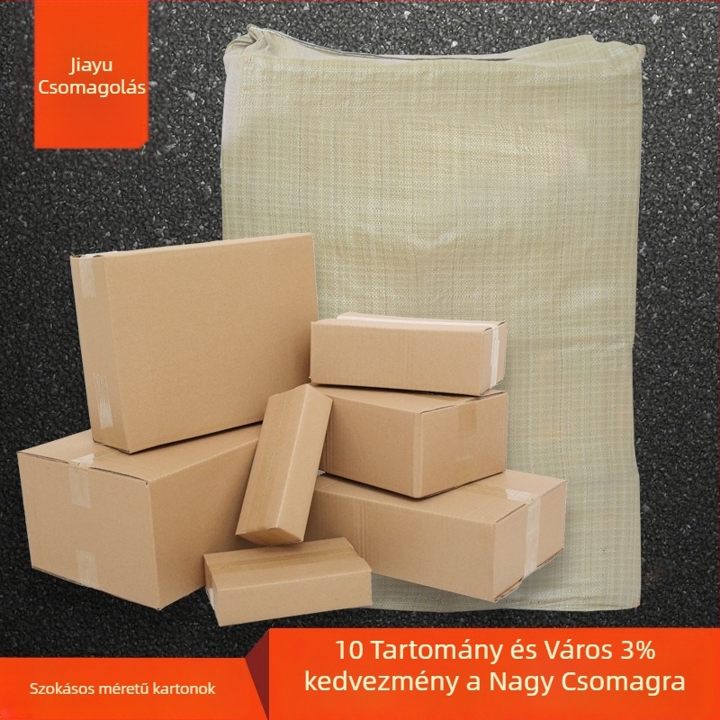 T alakú hullámpapír kartondoboz, 3,5 mm vastagság, 250 g/m², K3K keménység, általános csomagoláshoz