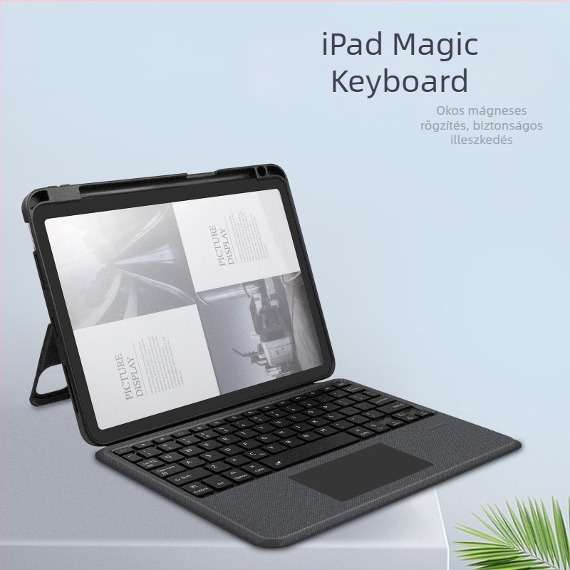 Bluetooth Magic Keyboard két részre osztott bőrtokkal iPad 11. generációhoz, 10.2-inch és 10.5-inch kijelzőkhöz