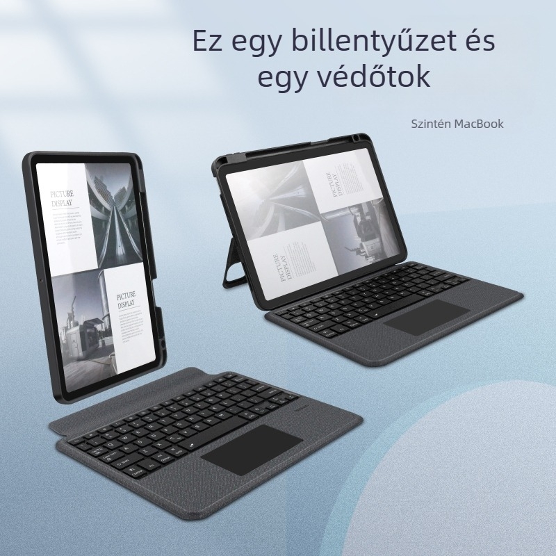 Bluetooth Magic Keyboard két részre osztott bőrtokkal iPad 11. generációhoz, 10.2-inch és 10.5-inch kijelzőkhöz